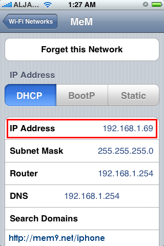 iPhone IP Address